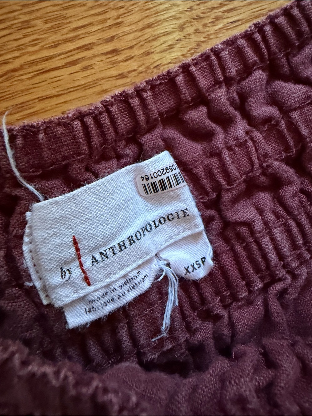 Anthropologie Wide-Leg Linen Blend Pants in Plum - Picture 3 of 7